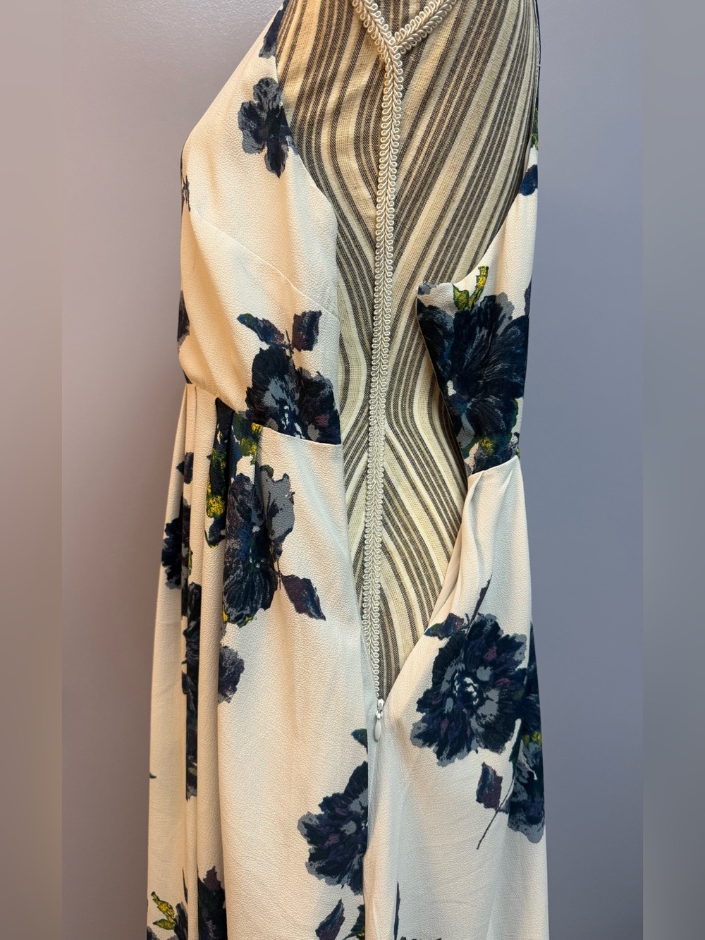 Free People Cloud Combo White Floral Casual Sleeveless Pleated Mini Dress M/L - Picture 6 of 15